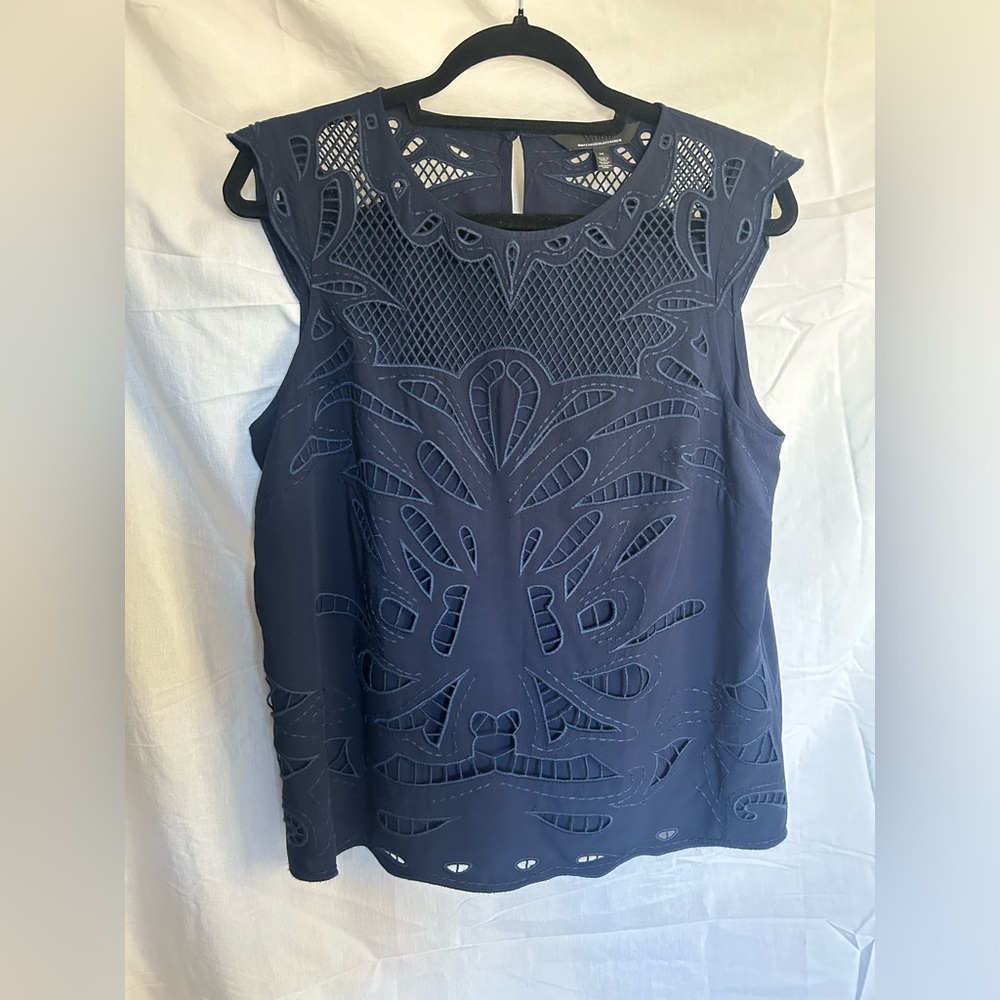 White House Black Market Blue Blouse